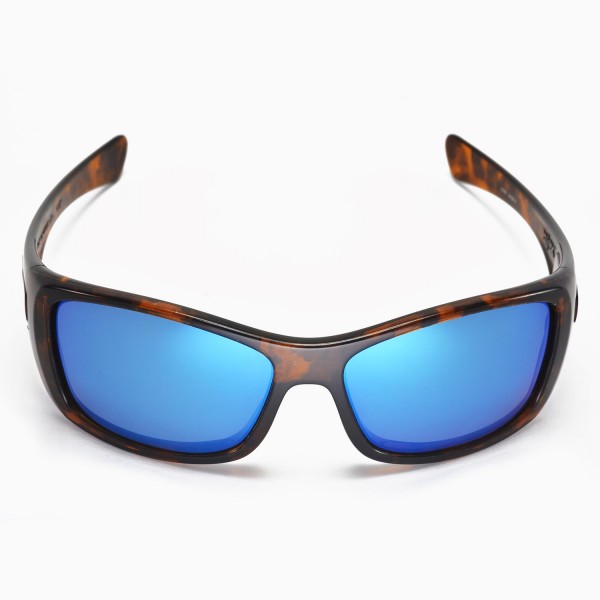 New Walleva Fire Red + Ice Blue Polarized Replacement Lenses For Oakley